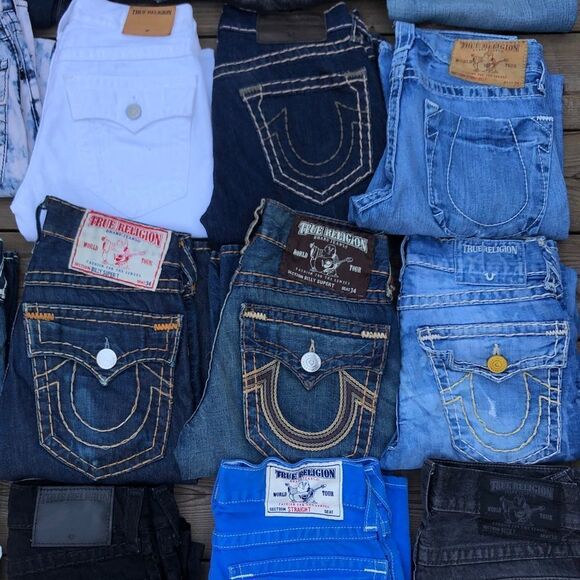 MYSTERY BOX OF 3 True Religion Jeans Size 28 - Picture 1 of 5